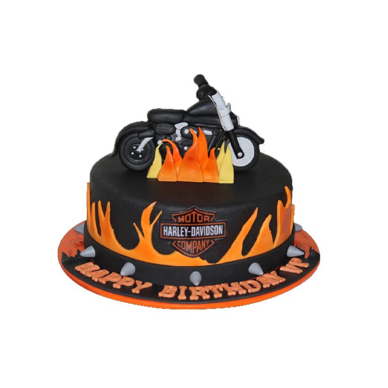 Harley Davidson Bike Theme Cake