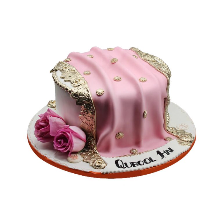 Qabool Hai Pink Dupatta Theme Cake